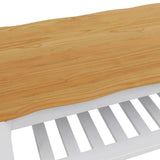 Coffee Table EKAI White 100 x 60 x 45.5 cm Solid Pine Wood 42037020