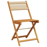 5 Piece Garden Dining Set Beige Polypropylene and Solid Wood 3281783