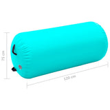 Inflatable Gymnastic Roll with Pump 120x75 cm PVC Green 92716