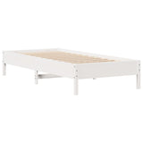 Bookcase Bed without Mattress White 75x190 cm Small Single Solid Wood Pine 3322856