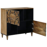 Sideboard with Storage Brown 80 x 33.5 x 75 cm Solid Mango Wood 4018359