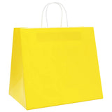Paper Bags 250 pcs with Handles Yellow 32x22x28 cm 4101792