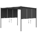 Garden Gazebo with Side Curtain 3x3x2.25 m Anthracite 47995