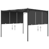 Garden Gazebo with Side Curtain 3x3x2.25 m Anthracite 47995