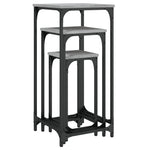ZNTS Nesting Side Tables 3 pcs Grey Sonoma Engineered Wood 838941