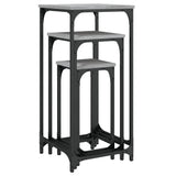 ZNTS Nesting Side Tables 3 pcs Grey Sonoma Engineered Wood 838941