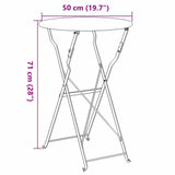 Bistro Table Light Mint 50 x 71 cm Powder-coated Steel 42002964