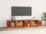 TV Cabinet Wax Brown 140 x 40 x 40 cm Solid Pine Wood 870000
