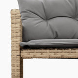 Garden Sofa with Table and Cushions L-Shaped Mix Beige Poly Rattan 365576