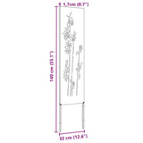 Garden Privacy Screen Black 32 x 140 cm Cold-rolled steel 876224