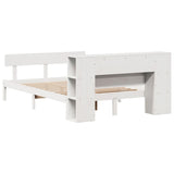Bookcase Bed without Mattress White 160x200 cm Solid Wood Pine 3321779