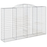 Arched Gabion Baskets 13 pcs 300x50x180/200 cm Galvanised Iron 3146784