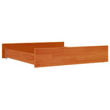 Bed Drawers 2 pcs Wax Brown Solid Wood Pine 847170