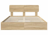 Storage Bed with Drawer Sonoma Oak 120 x 200 cm Engineered Wood 3412292