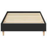 Bed Frame No Mattress Black 90x200 cm Engineered Wood 861049