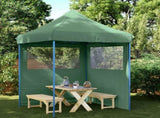 Foldable Party Tent Pop-Up with 2 Sidewalls Green 4004992