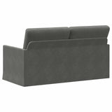 2 Seater Sofa Dark Grey 150 x 81 x 82 cm Corduroy Fabric 42041101