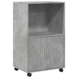 Rolling Cabinet Concrete Grey 55x40x91 cm Engineered Wood 853185