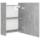 ZNTS Bathroom Mirror Cabinet Concrete Grey 62.5x20.5x64 cm Engineered Wood 803312