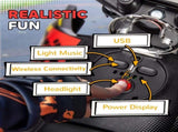 12V Aprilia Licensed Kids Motorbike with Training Wheels, Spring Suspension, LED Headlight, USB, T3398P348447