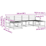 Outdoor Sofa Set 6 pcs Natural Solid Acacia Wood 3385425
