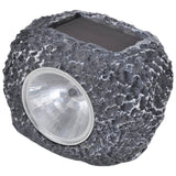 Outdoor Solar Powered LED Spotlight Stone Shape 12 pcs 41168