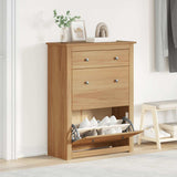 Shoe Cabinet PANAMA 80x35x105 cm Solid Wood Pine 4016392