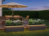 Garden Planter with LED 2 pcs Black 40 x 80 x 40 cm Steel 8008155