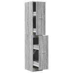 Apothecary Cabinet Grey Sonoma 30x41x174.5 cm Engineered Wood 3309632
