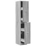 Apothecary Cabinet Grey Sonoma 30x41x174.5 cm Engineered Wood 3309632