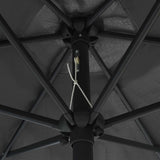 Garden Parasol with Aluminium Pole 270x246 cm Anthracite 47346