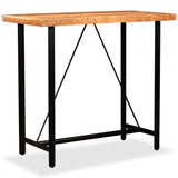 ZNTS Bar Table Solid Acacia Wood 120x60x107 cm 245436