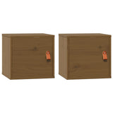 Wall Cabinets 2 pcs Honey Brown 31.5x30x30 cm Solid Wood Pine 818362