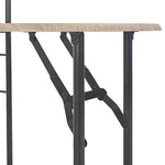 3 Piece Folding Dining Set with Storage Rack MDF and Steel 284406