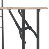 3 Piece Folding Dining Set with Storage Rack MDF and Steel 284406