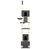Floor to Ceiling Cat Tree Dark Grey 277-303 cm 171614