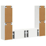 TV Cabinet Set 6 pcs White Engineered Wood 3409105