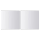 ZNTS 48 pcs Mirror Tiles Square Glass 3051490