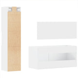 3 Piece Bathroom Furniture Set White Engineered Wood 3308526