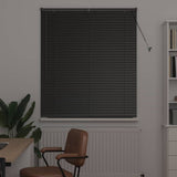 Venetian Blinds Height Adjustable Black 130 x 120 cm Aluminium 42006126