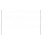 Embedded Fence Post 22 pcs Silver 160 cm Powder-Coated Steel 3335956