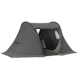3 Man Camping Tent with Living Area and 2 Bedrooms, 3000mm Waterproof Family Tent with Sewn-in T3398P347559