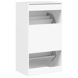 Shoe Cabinet with 2 Flip-Drawers White 60x42x108 cm 3214385