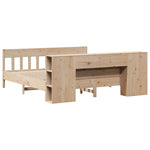 ZNTS Bookcase Bed without Mattress 180x200 cm Super King Solid Wood Pine 3323173