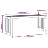 Garden Bench Natural Douglas Solid Douglas Wood Large 832528