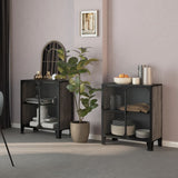 Storage Cabinets 2 pcs Grey 72x36x82 cm Metal and MDF 3095970