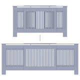 MDF Radiator Cover Grey 205 cm 325549
