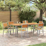 Garden Dining Set 7 pcs Grey and brown 200 x 90 x 75 cm 3284427