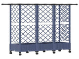 Raised Bed with Trellis and Roof Grey 164 x 40 x 127 cm PP 3423122