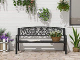 126Lx60Wx85H cm Steel Bench-Black T3398P323766